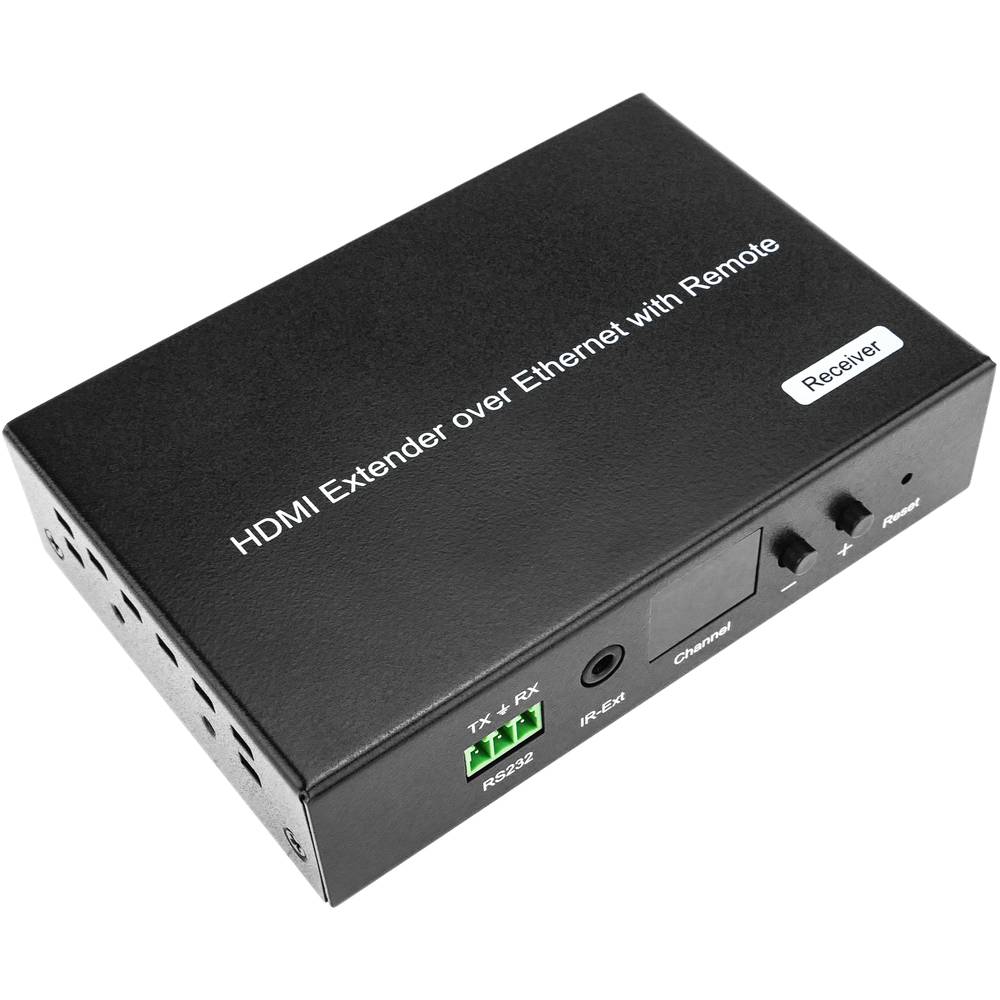 HDMI extender FullHD 1080p via cat.5e ethernet cable 120m - Receiver Remote control H.264 Cablematic