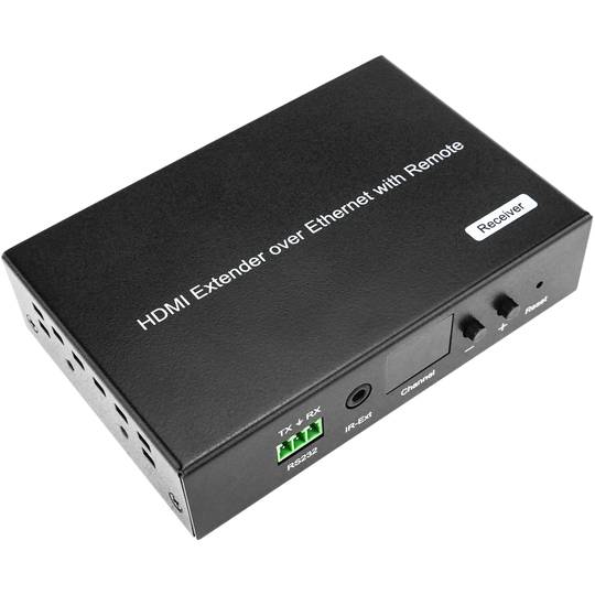 Prolongateur HDMI 1080p via câble Ethernet Cat.5e Cat.6 120m - Récepteur avec télécommande H.264