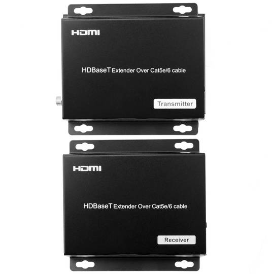 Extendeur HDMI UltraHD 4K 2K FullHD 1080p Cat.5e Cat.6 compatible avec HDBaseT HDBT 70m - Tx et Rx