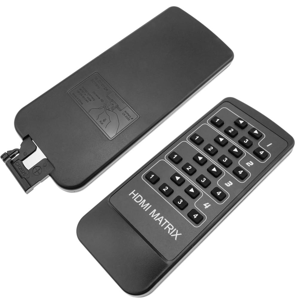 Extensor HDMI UltraHD 4K 2K FullHD 1080p Cat.5e Cat.6 compatível com HDBaseT HDBT 70m - Matriz 4x4
