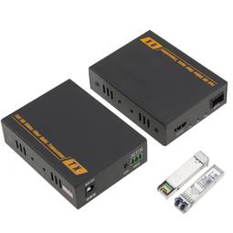 Ultra HD 4K HDMI-extender met single mode LC duplex glasvezel 2 km