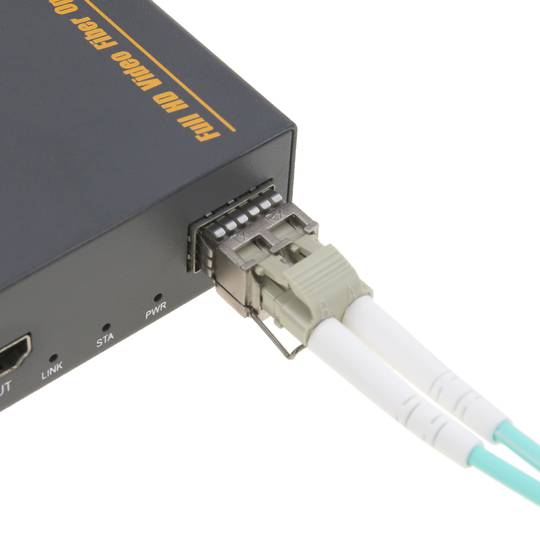 Extender HDMI Ultra HD 4K por LC fibra óptica monomodo duplex 2 km