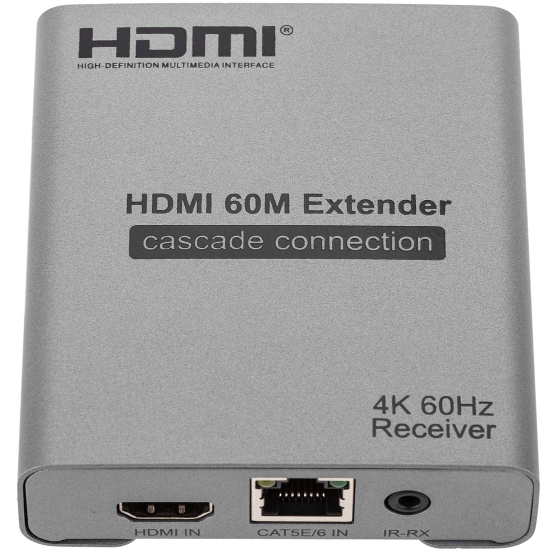 Prolongateur HDMI 4K 100M, câble Ethernet Cat5e/6, convertisseur