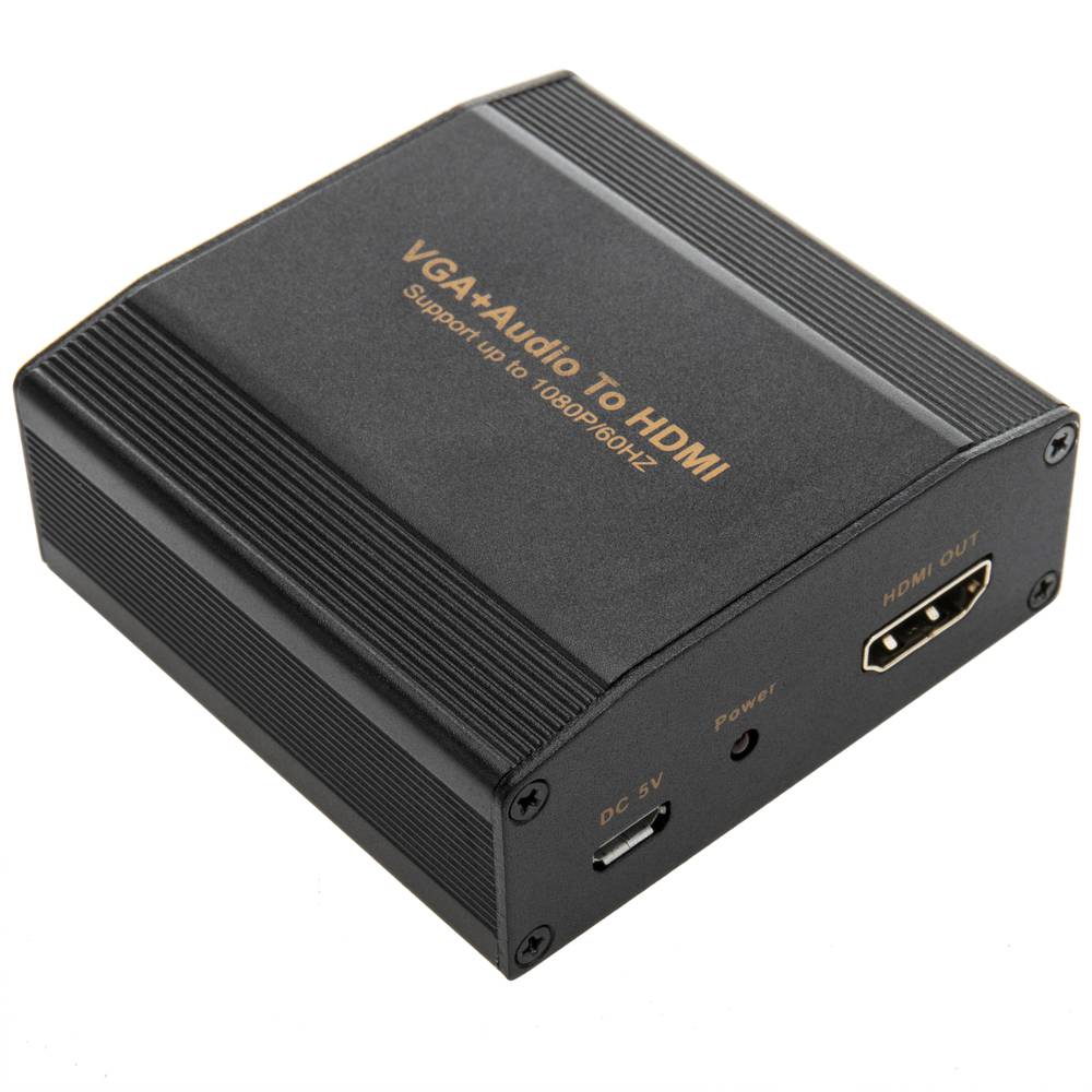 Gembird Adaptador HDMI A VGA/Jack A-VGA-HDMI-01 Negro