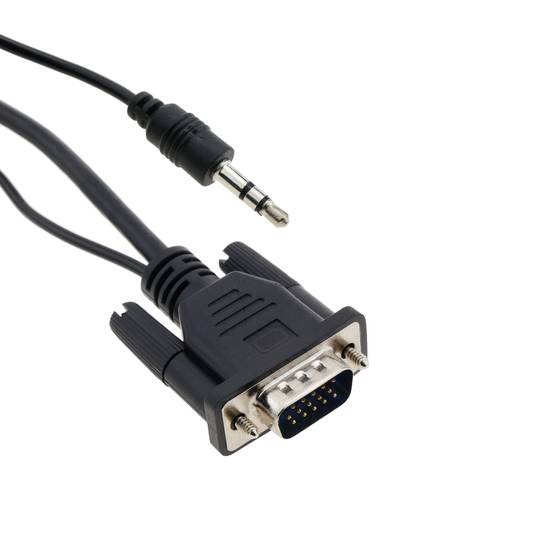 Adaptateur convertisseur VGA vers HDMI avec audio et alimentation