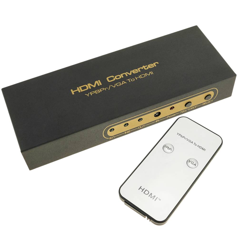 VGA RGB YPbPr to HDMI digital audio and video 1080p converter switch