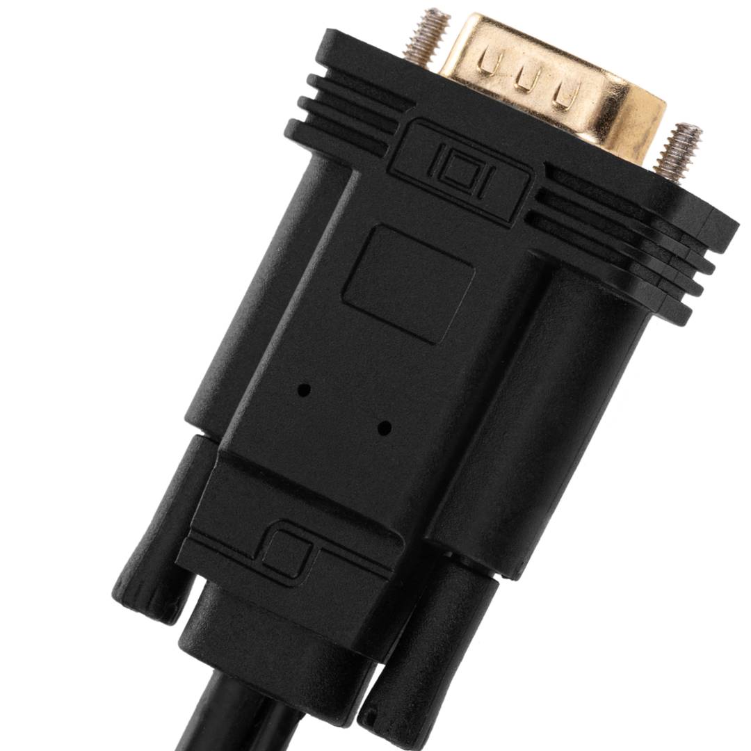 Cabo HDMI para VGA com áudio e alimentação USB de 1,5 m