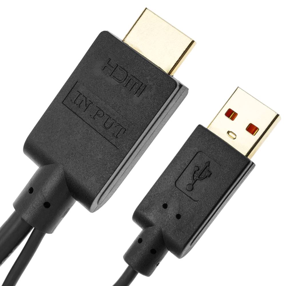 Kabel konwertera HDMI na VGA z dźwiękiem i zasilaniem USB 3 m