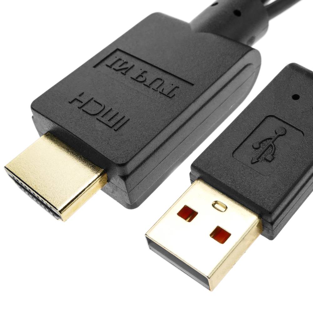 Kabel konwertera HDMI na VGA z dźwiękiem i zasilaniem USB 3 m