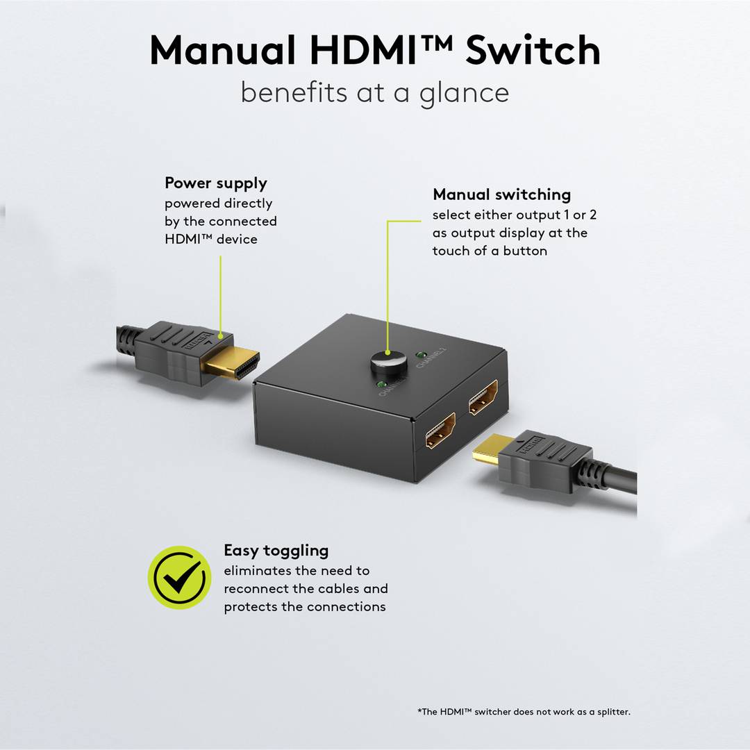 Bidirectionnelle Switch HDMI 2-Port