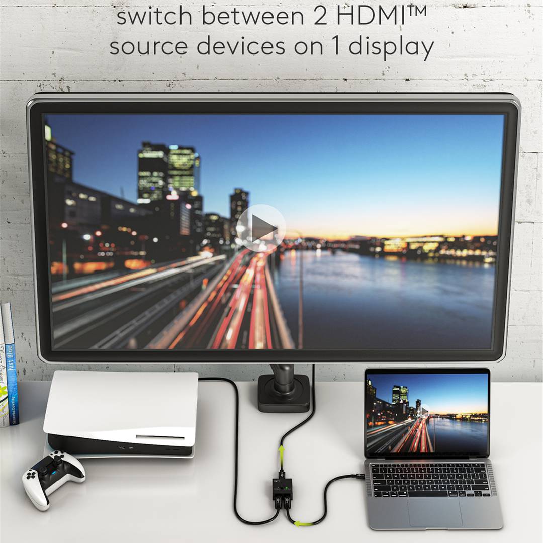 Bidirectionnelle Switch HDMI 2-Port