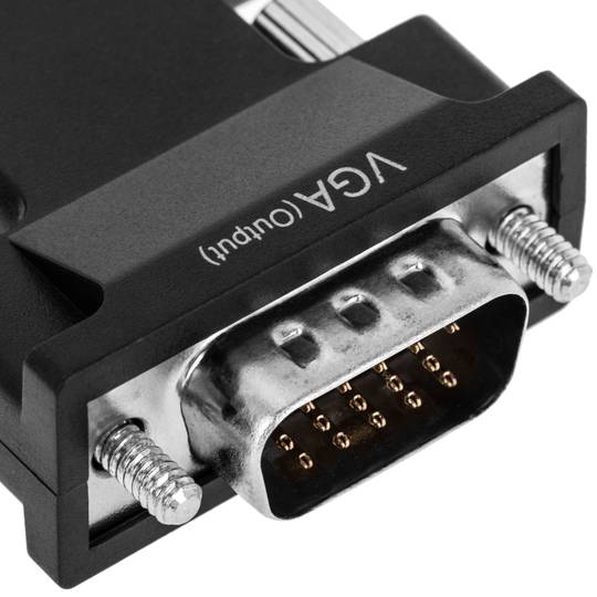 Convertitore da HDMI a VGA con audio stereo analogico nero