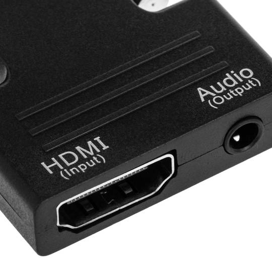 HDMI to VGA converter with analog stereo audio black Cablematic