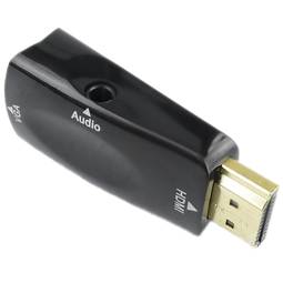 Conversor HDMI a VGA compacto con salida de audio