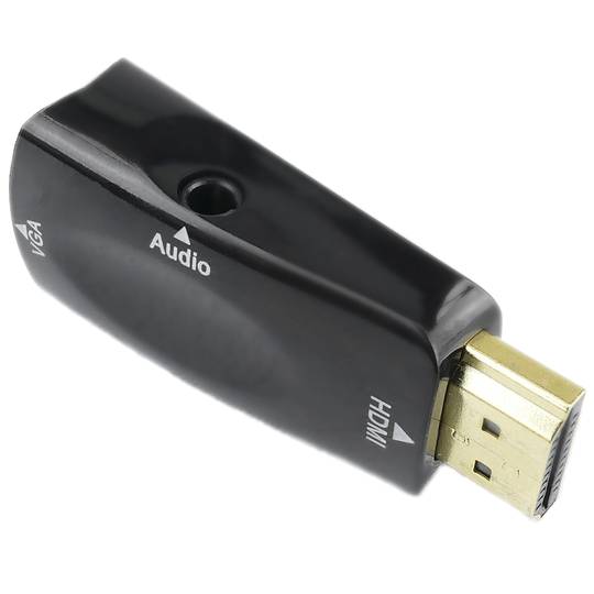Kompaktowy konwerter HDMI na VGA z wyjściem audio