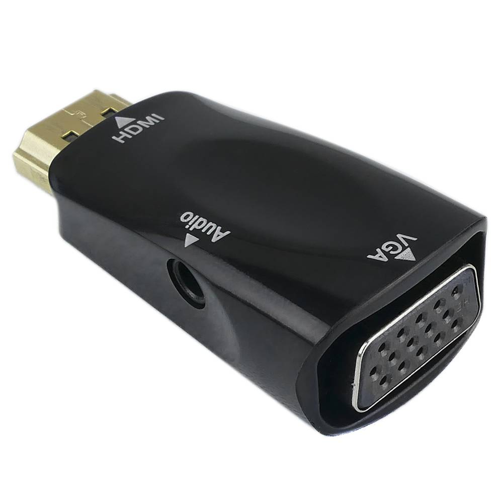 Kompaktowy konwerter HDMI na VGA z wyjściem audio