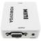 Convertisseur HDMI vers VGA avec audio stéréo analogique couleur blanche