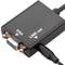 Konwerter HDMI na VGA z analogowym dźwiękiem stereo czarnym