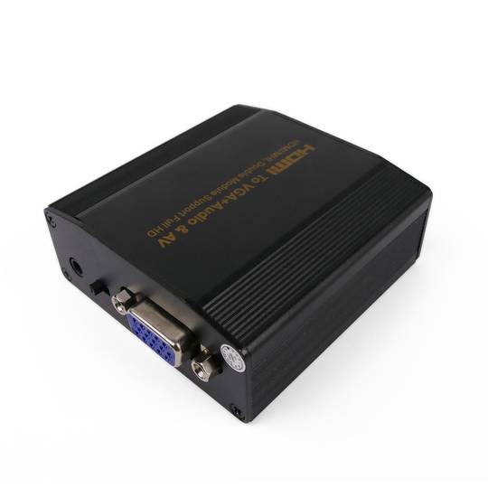 HDMI to VGA converter with analog AV