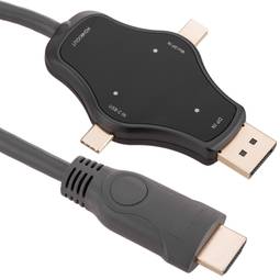 Cable conversor adaptador 4K de DisplayPort Mini DisplayPort i USB-C a HDMI 1.8 m