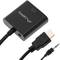 Przejściówka Lanberg HDMI męski na VGA żeński z gniazdem mini Jack 20 cm