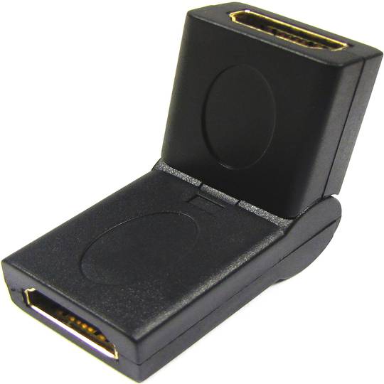 Adaptador HDMI colzada de tipus HDMI-A femella a HDMI-A femella