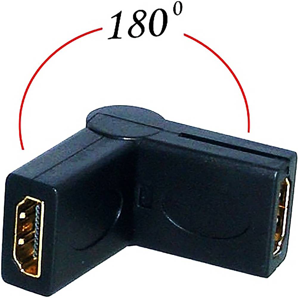 Adaptador HDMI colzada de tipus HDMI-A femella a HDMI-A femella