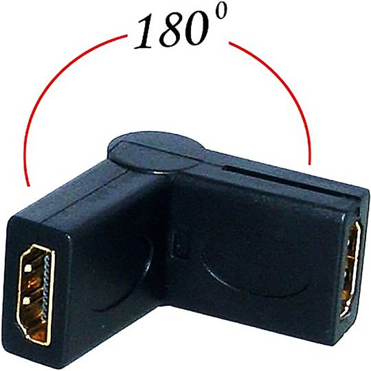 Adaptador HDMI colzada de tipus HDMI-A femella a HDMI-A femella
