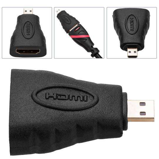 Adapter HDMI HDMI typ A męski na micro HDMI typ D męski