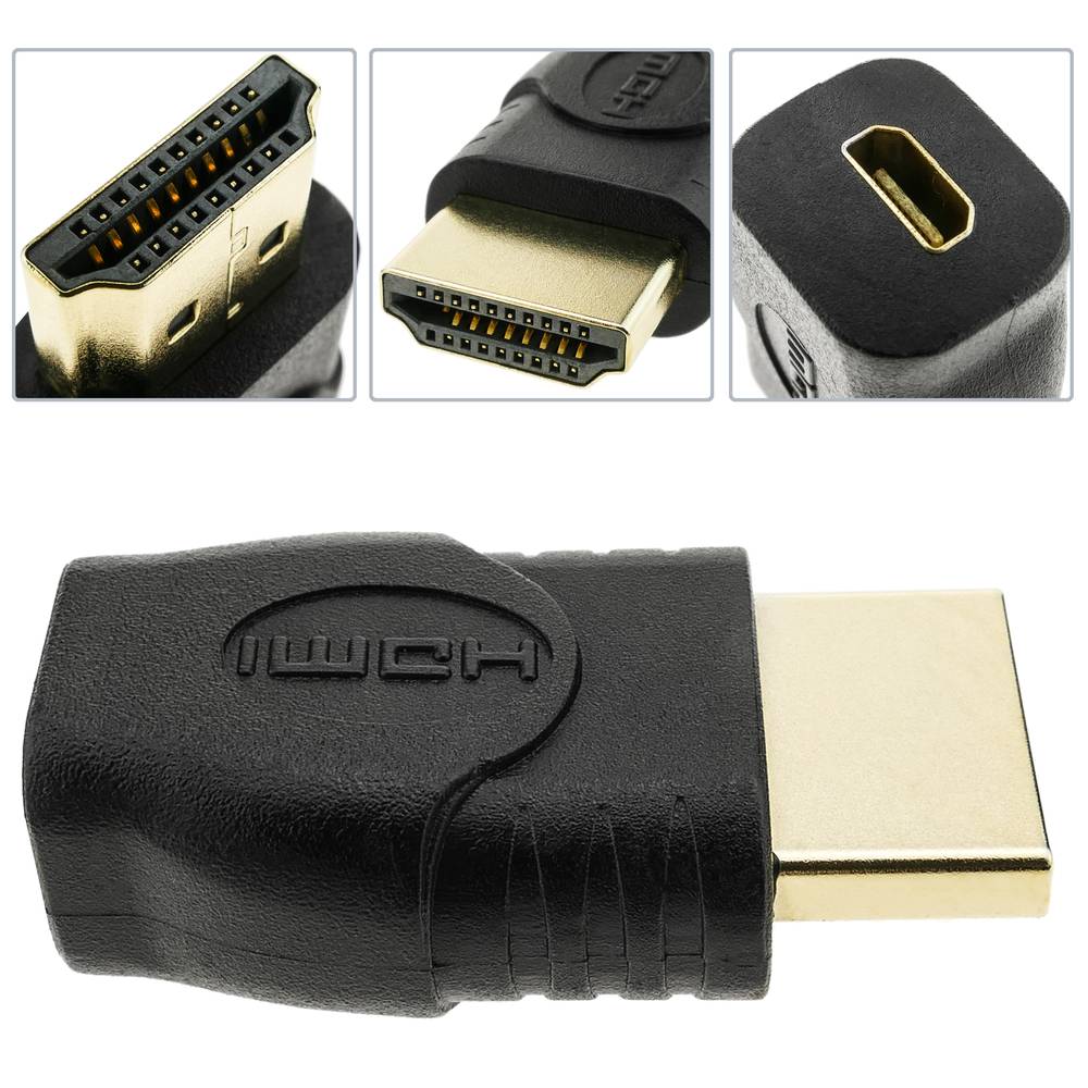 HDMI-adapter voor micro-HDMI type D vrouwelijk naar HDMI type A mannelijk