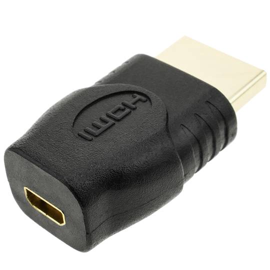 HDMI-adapter voor micro-HDMI type D vrouwelijk naar HDMI type A mannelijk