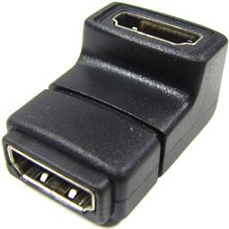 HDMI-adapter type HDMI-A vrouwelijk naar HDMI-A vrouwelijk haaks