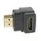 Adaptador HDMI de tipo HDMI-A macho a HDMI-A hembra acodado abajo