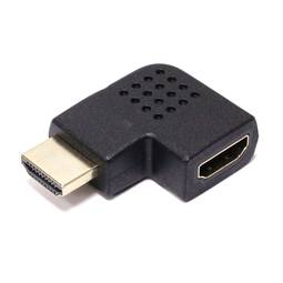 Adapter HDMI typu HDMI-A męski na HDMI-A żeński lewy pod kątem
