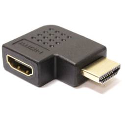 Adapter HDMI typu HDMI-A męski na HDMI-A żeński kątowy