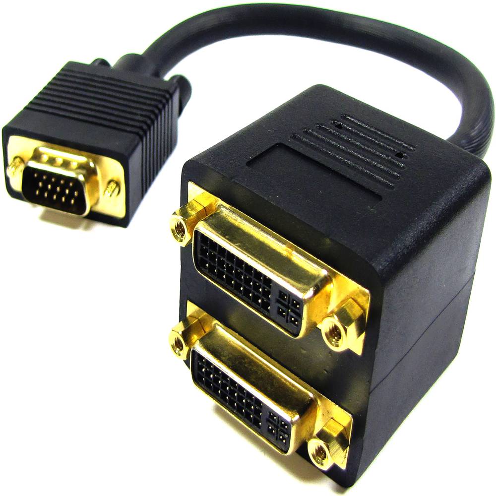 Pasywny kabel powielacza 1 VGA na 2 DVI