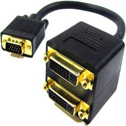 Passive replicatore di cavo 1 VGA a 2 DVI