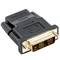Adaptador Lanberg HDMI fêmea para DVI-D macho 18+1 single link preto