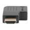 Adaptador de Lanberg acodado hacia la izquierda HDMI macho a HDMI hembra