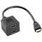 Cable duplicador HDMI Lanberg AD-0019-BK de 1 HDMI macho a 2 HDMI hembra de 20cm