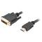 Cable HDMI Lanberg CA-HDDV-10CC-0005-BK HDMI de tipo macho a DVI-D macho Single Link 0.5m Negro