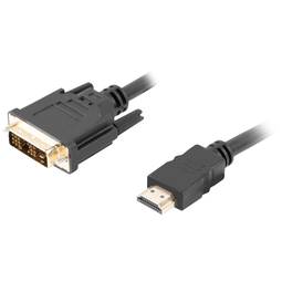 Cable HDMI-A mascle a DVI-D de doble enllaç mascle Lanberg de 1.8m