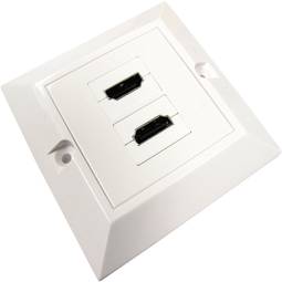 80x80 Wand Kastenrinne Ellenbogen 2xHDMI-H