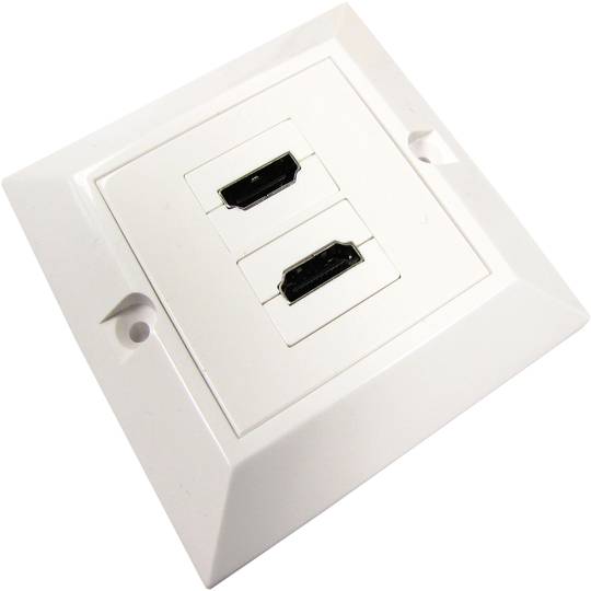 80x80 wall box gutter elbow 2xHDMI-H