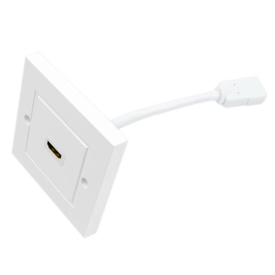 Caixa de paret canaleta 80x80 1 HDMI femella amb cable configurable