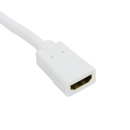 Caixa de paret canaleta 80x80 1 HDMI femella amb cable configurable