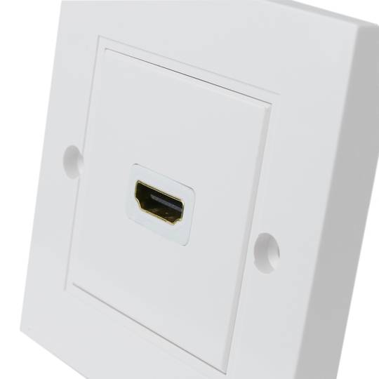 Caixa de paret canaleta 80x80 1 HDMI femella amb cable configurable