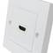 Caixa de paret canaleta 80x80 1 HDMI femella amb cable configurable