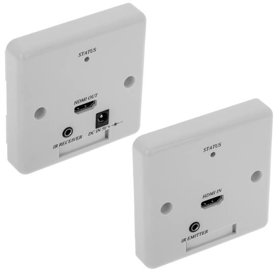 Wallbox-goot 80x80 Extender UTP Cat.5 (HDMI + IR)