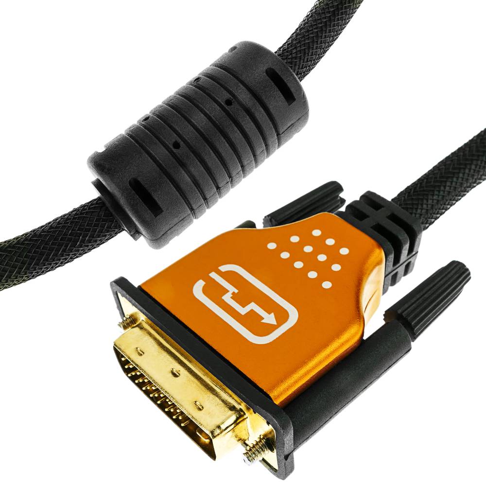 Super DVI-D Stecker auf DVI-D Dual Link Stecker 5 m